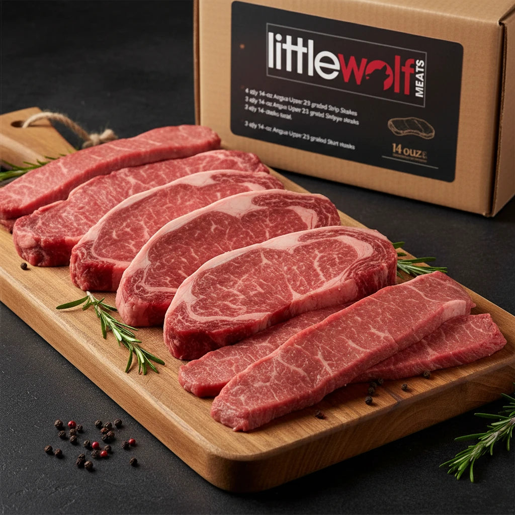 USDA PRIME ANGUS STRIP & RIBEYE COMBO BOX